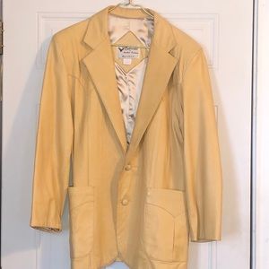 Vintage Continental English lamb skin leather coat